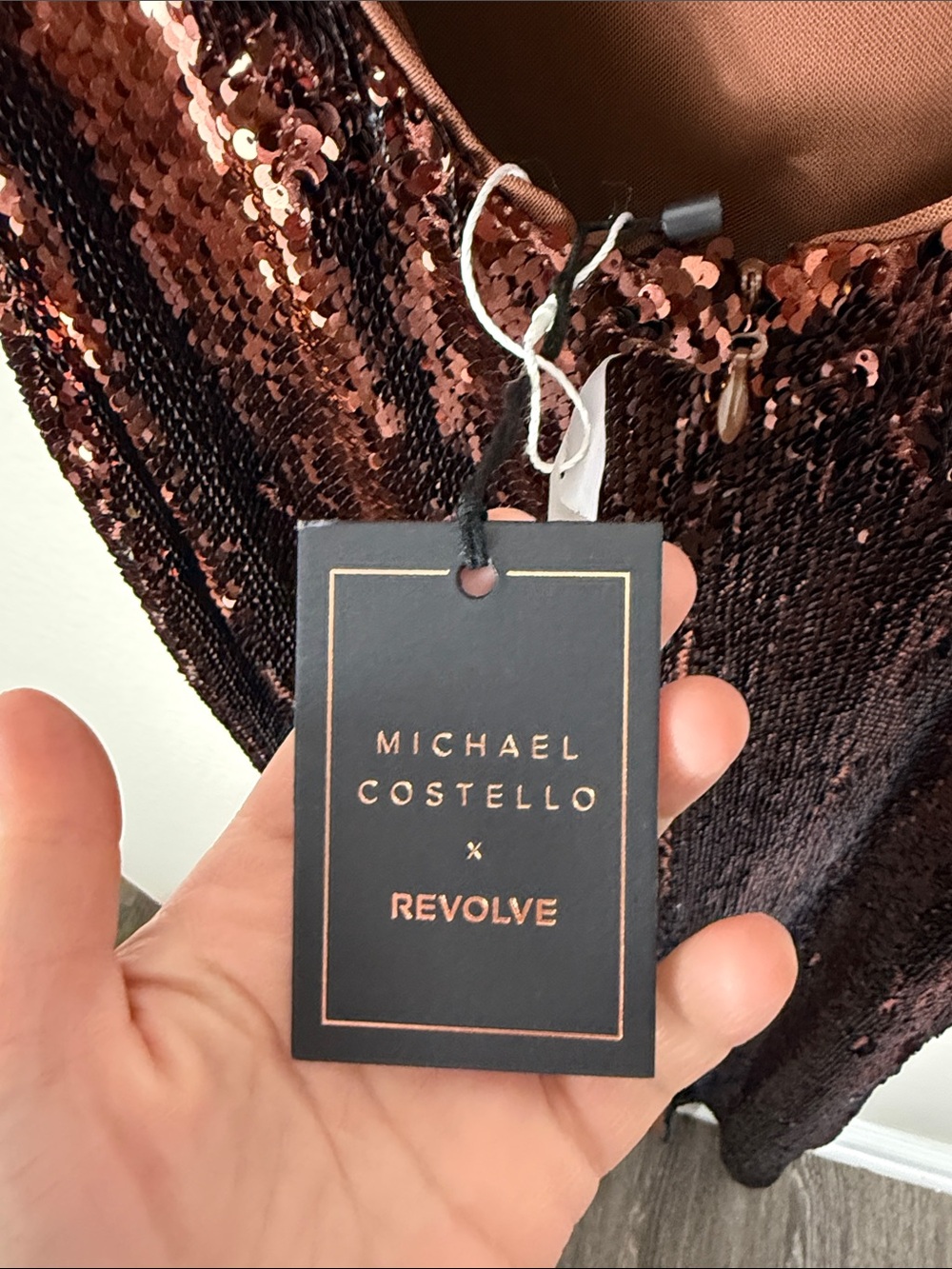 Michael Costello x Revolve Calabria Maxi Dress in Copper - Picture 9 of 9